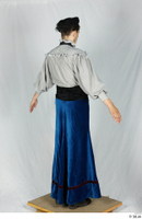  Photos Woman in Historical Dress 30 20th century Historical dress a poses white blue and dress whole body 0006.jpg
